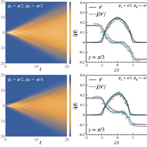 Time Evolution Of The Local Magnetization And Spin Current Obtained By