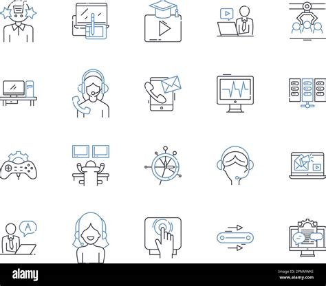 Cognitive Algorithms Line Icons Collection Learning Memory