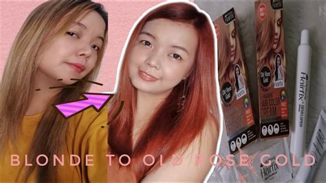 BLONDE TO ROSE GOLD COLORING MY HAIR USING HAIRFIX OLD ROSE GOLD