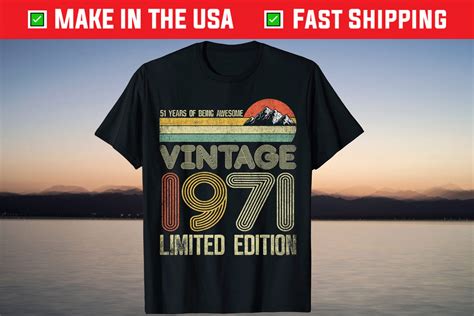 Vintage Limited Edition Th Birthday Year Old Shirt