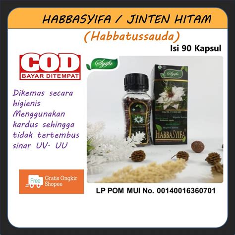 Jual Habbasyifa 90 Kapsul Jinten Hitam Habbatussauda Shopee Indonesia