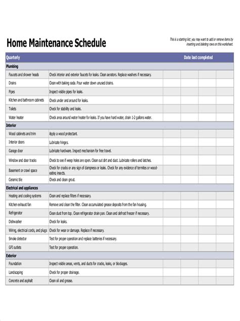 Maintenance Schedule - 16+ Examples, Samples, PDF