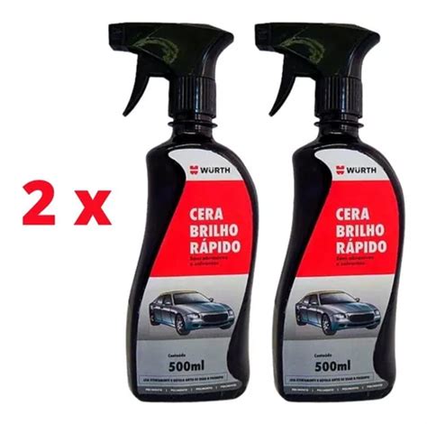 Kit X 2 Ceras Brilho Rápido 500ml Wurth