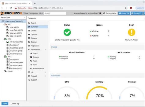 PROXMOX VE แพลตฟอรมบรหารจดการ VM NOVELBIZ