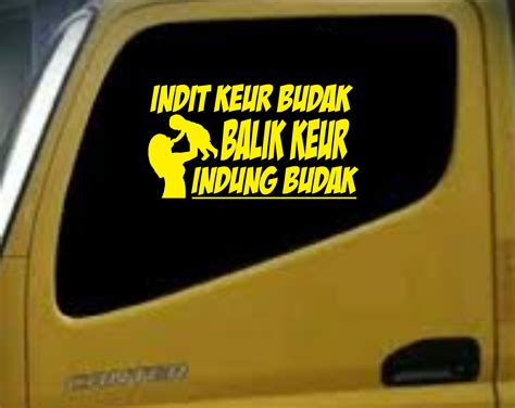 Cutting Sricker Kata Kata Kaca Mobil Stiker Kata Kata Kaca Mobil Truck