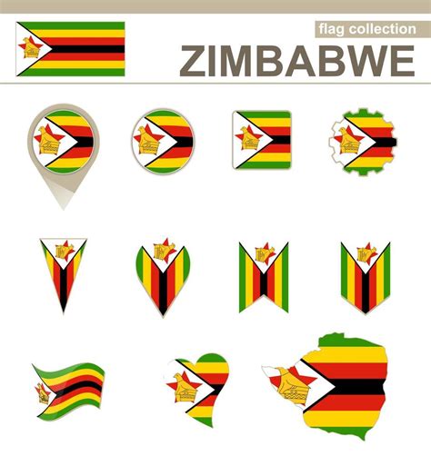 Zimbabwe Flag Collection 5565122 Vector Art at Vecteezy