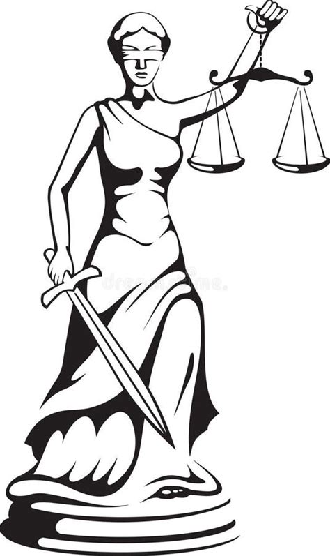 Justice Déesse Grecque Themis égalité Procès équitable Loi Illustration