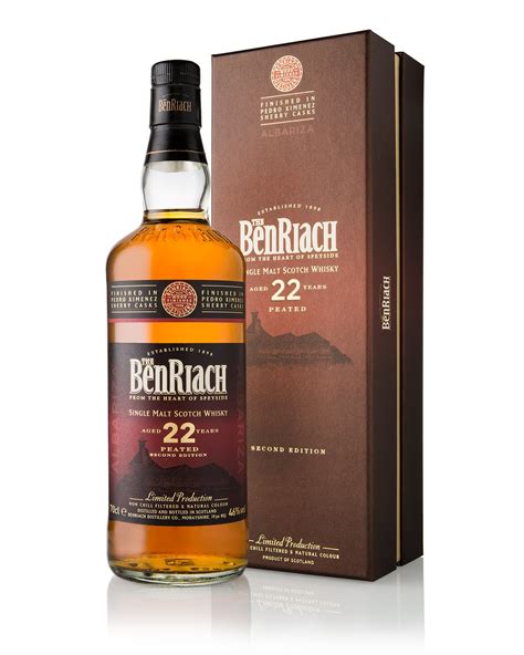 Benriach Peated Albariza 22 Year Single Malt Scotch Whisky 700mL - Boozy