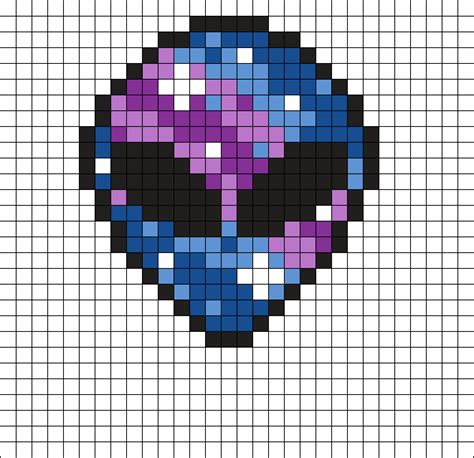 Space Alien Perler Bead Pattern Bead Sprites Misc Fuse Bead Patterns