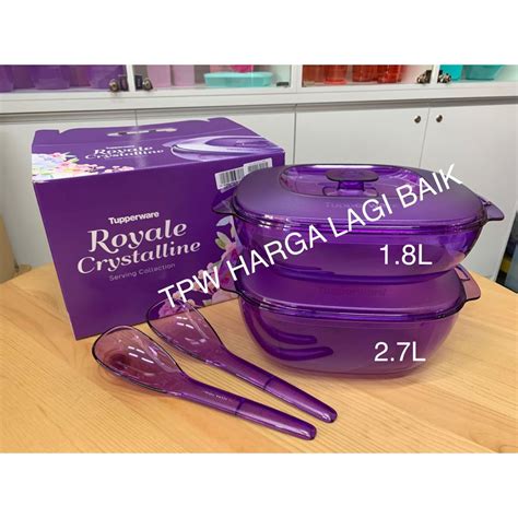 Tupperware Crystalline Serving Set Purple Royale Green