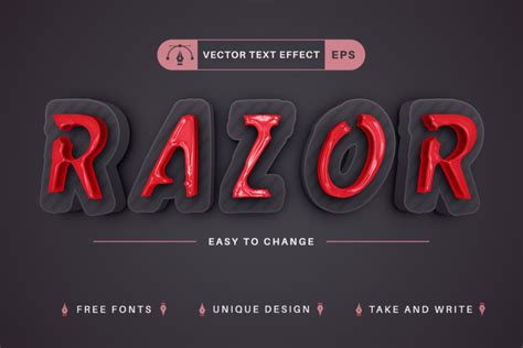 Bloody Editable Text Effect Font Style Crella