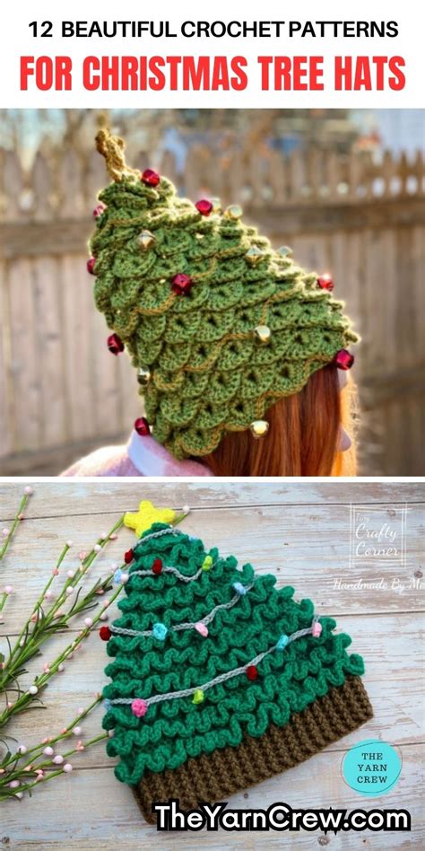 12 Uniquely Creative Crochet Christmas Tree Hat Patterns The Yarn Crew