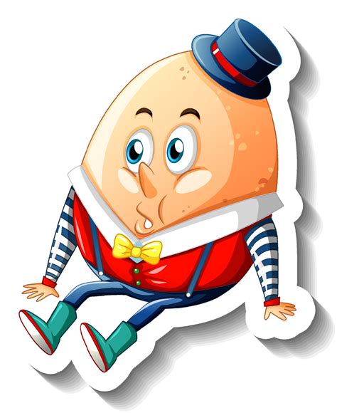 Personaje De Dibujos Animados De Huevo Humpty Dumpty 6242417 Vector En