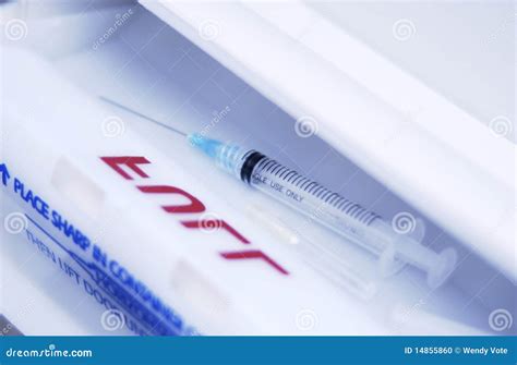 Disposal of syringe stock photo. Image of medicine, healthcare - 14855860