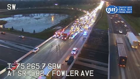 Accident Closed Northbound Lanes Of I 75 In Tampa Fox 13 Tampa Bay