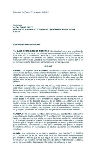 Derecho De Peticion Pdf Descarga Gratuita