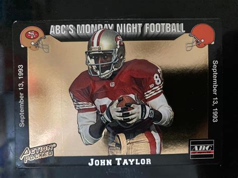 John Taylor Ungraded 1993 Action Packed Monday Night Football