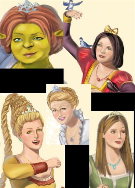 Shrek Princesses close-ups | Shrek, Disney images, Dreamworks animation