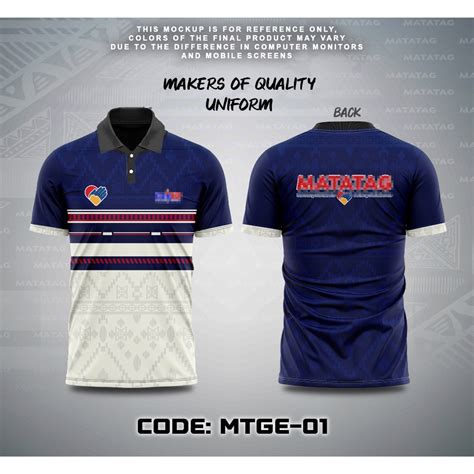 Matatag Uniform Sublimation Deped Badge Tshirt For Men And Women Polo