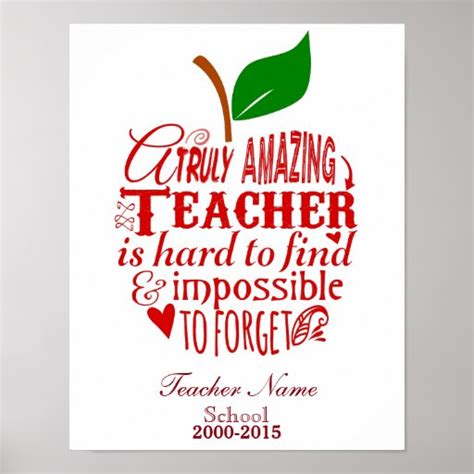 Teacher Thank you Poster print | Zazzle.com