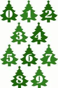 Christmas Trees With Numbers Clip Art Library