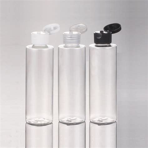 Ml Empty Plastic Cosmetic Bottles With White Clear Black Flip Cap