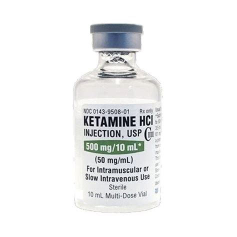 Ketamine Hcl [c Iii] 50mg Ml Mdv 10ml 10 Vials Tray Mcguff