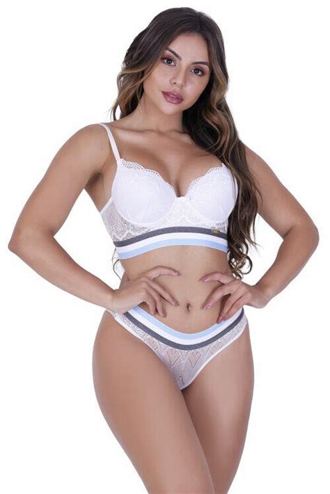 Comprar Conjunto Lingerie calcinha e sutiã de bojo Rubia Amore Brasil