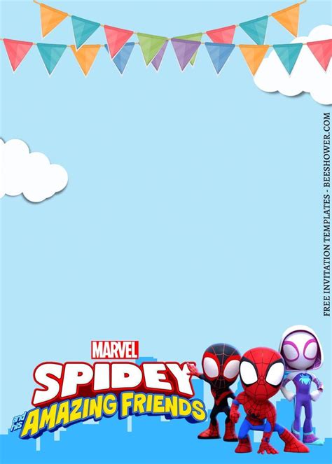 9 It S Spidey Time Canva Birthday Invitation Templates Spiderman