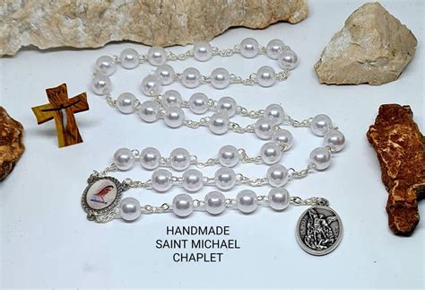 St Michael Archangel Chaplet, Beads 8mm, Rosary Angel Guardian ...