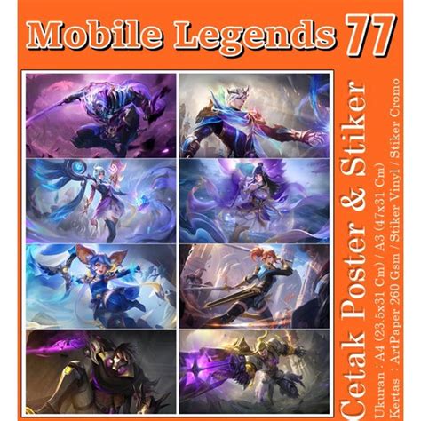 Jual Sticker Poster Mobilelegends Mlbb Mobile Legends Bangbang