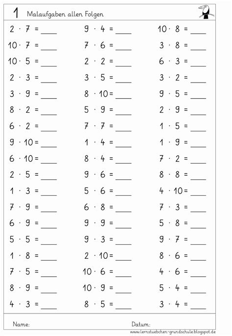 Arbeitsblätter Mathe Klasse 3 Zum Ausdrucken