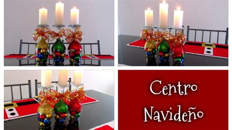 Como hacer un centro de mesa navideño fácil y elegante YouTube