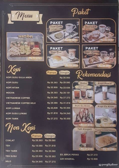 Selalu Diperbarui Menu Aming Coffee Tanjung Duren