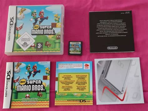 NEW SUPER MARIO Bros Jeu Nintendo DS PAL NDS NTR AD2P FHG Boîte Notice