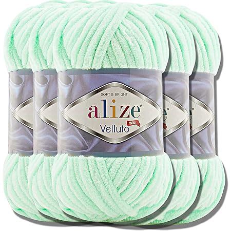 Alize Velluto Lot De 5 Pelotes De Laine Turque De 100 G Chacune