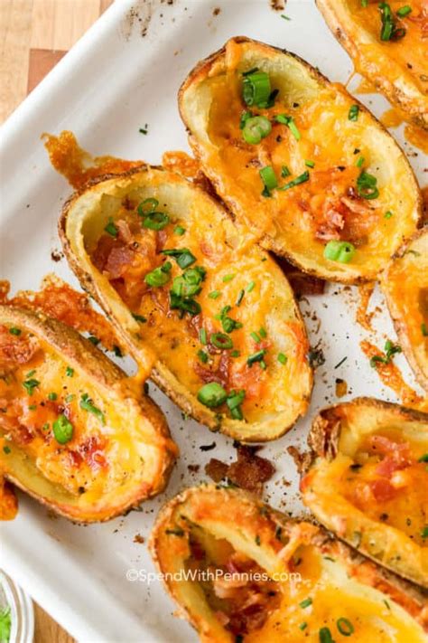 Homemade Baked Potato Skins Crispy And Tasty Spend With Pennies