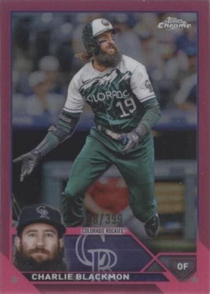 2023 Topps Chrome Magenta Refractor 128 Charlie Blackmon 399 For