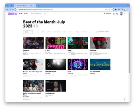 Best Of The Month July 2023 Short Of The Week