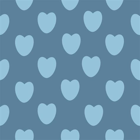 Premium Vector | Vector blue heart seamless pattern