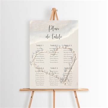 Plan De Table Mariage Dans Le Sable MonFairePart