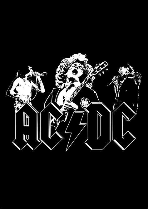 AC DC Poster The Banyan Tee Acdc Poster Music Poster Ac Dc Acdc Art