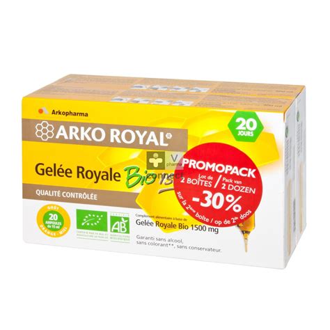 Arko Gel E Royale Bio Mg Duopack X Ampoules Prix Promo