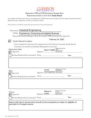 Fillable Online Clemson Edufaculty Stafffaculty SenateDepartmental