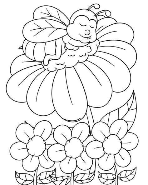 Realistic Bee Coloring Pages