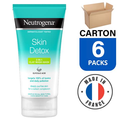 Neutrogena Skin Detox 2 In 1 Clay Wash Mask Glycolic Acid 6Pc NTUC