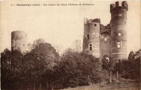 Cpa Bressieux Les Ruines Du Vieux Chateau De Bressieux France