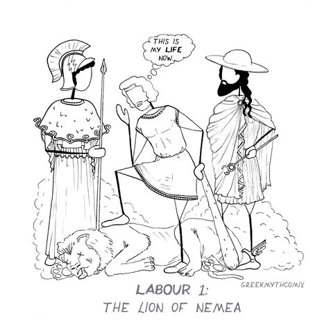 Heracles’ First Labour The Lion Of Nemea Greek Myth Comix