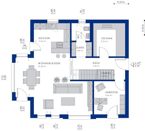 Einfamilienhaus Fertighäuser mit Satteldach Modernes Landhaus mit