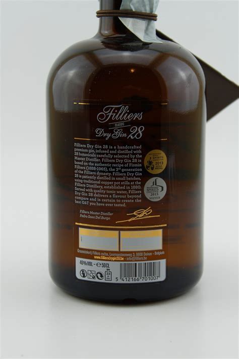 Filliers 28 Dry Gin Classic Belgium 46 Vol Gin Karadarshop